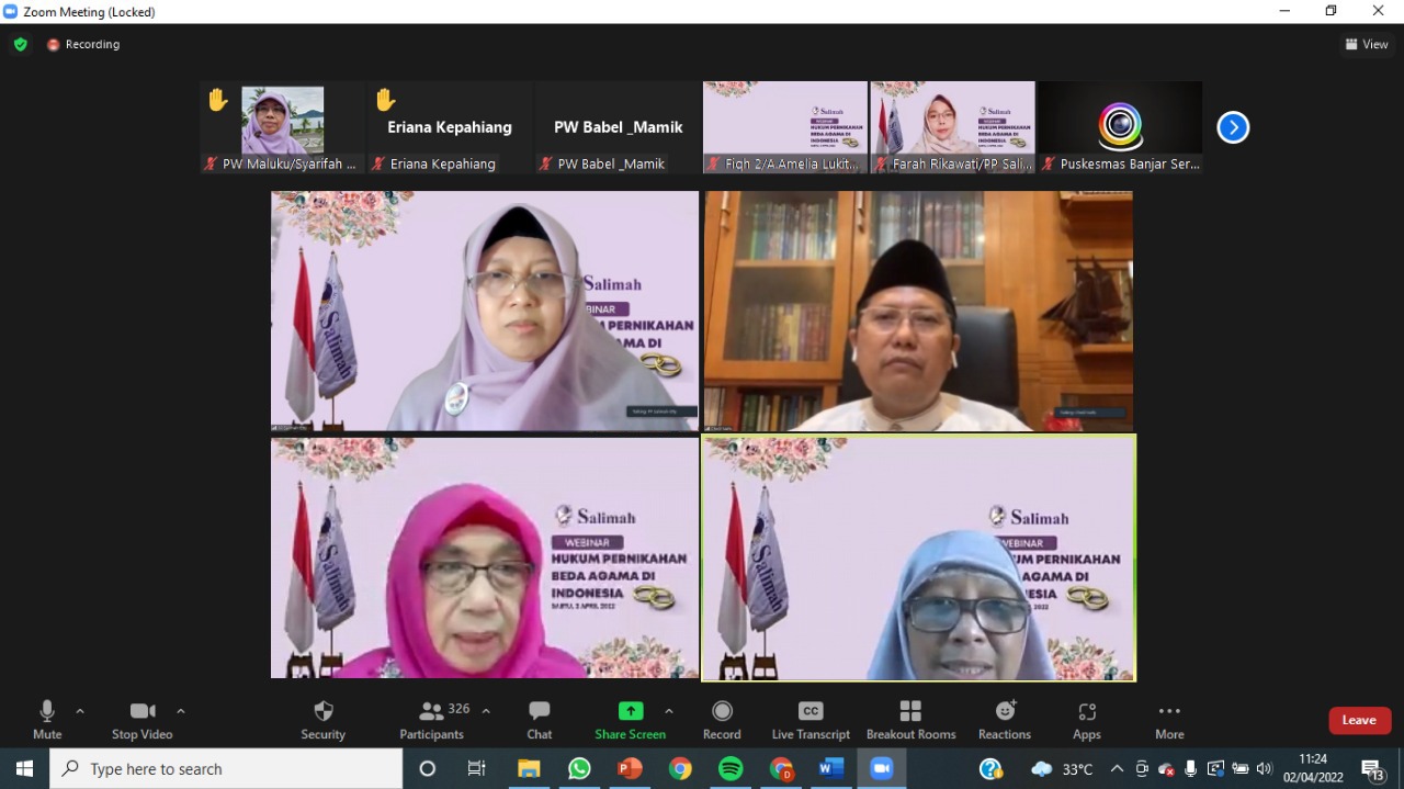 Webinar Salimah Ungkap Hukum Pernikahan Beda Agama